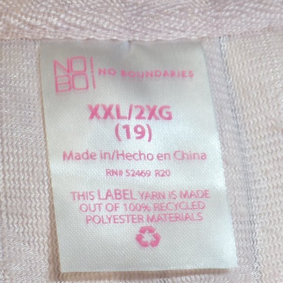 NWOT Womens peach crew neck pullover ribbed fleece size 2XL(19) - Picture 6 of 9